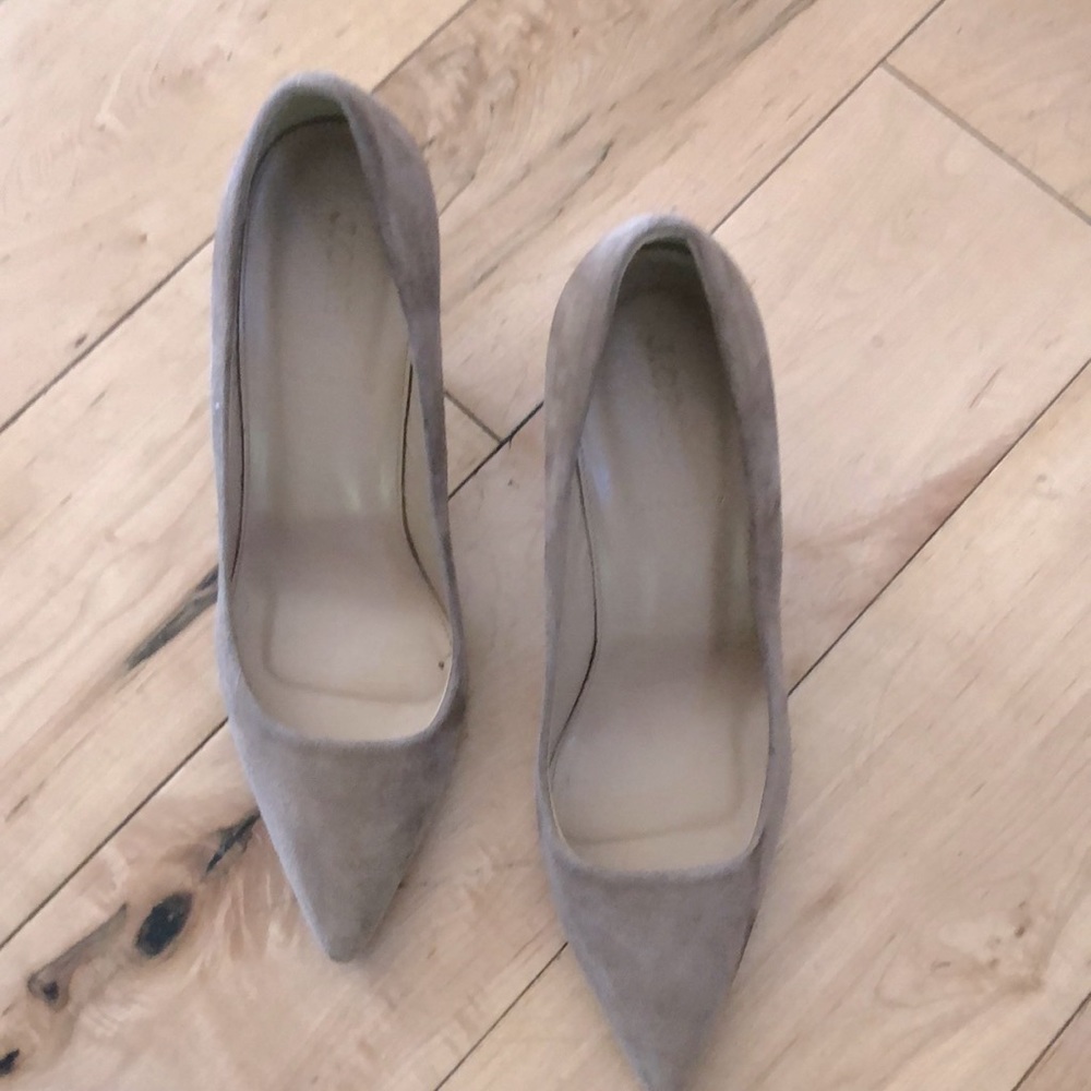 Tan suede J Crew heel